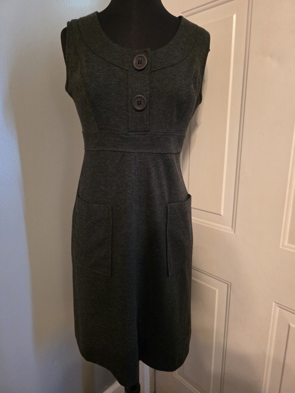 Donna Morgan Women's Black Dress Polyester Blend Sleeveless Knee Length Size 10